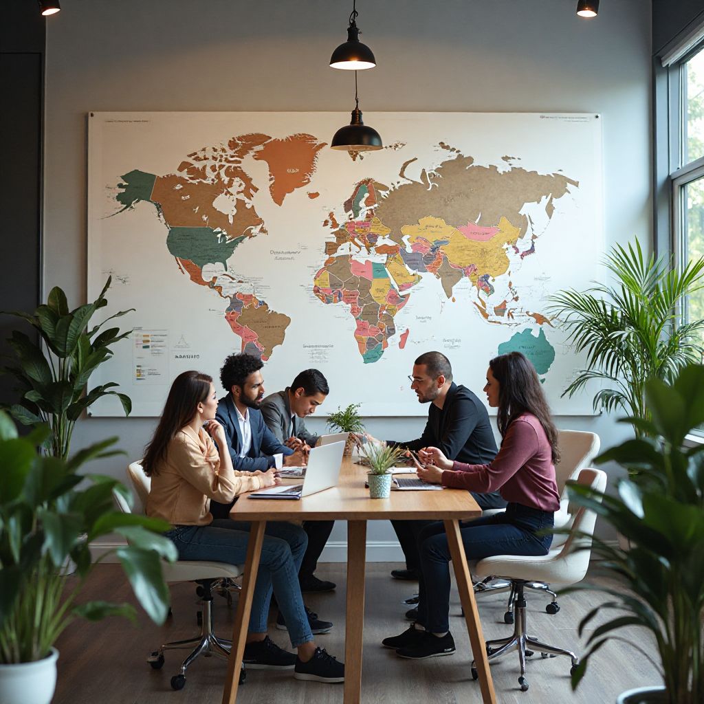 GlobalTrip Hub office team collaborating
