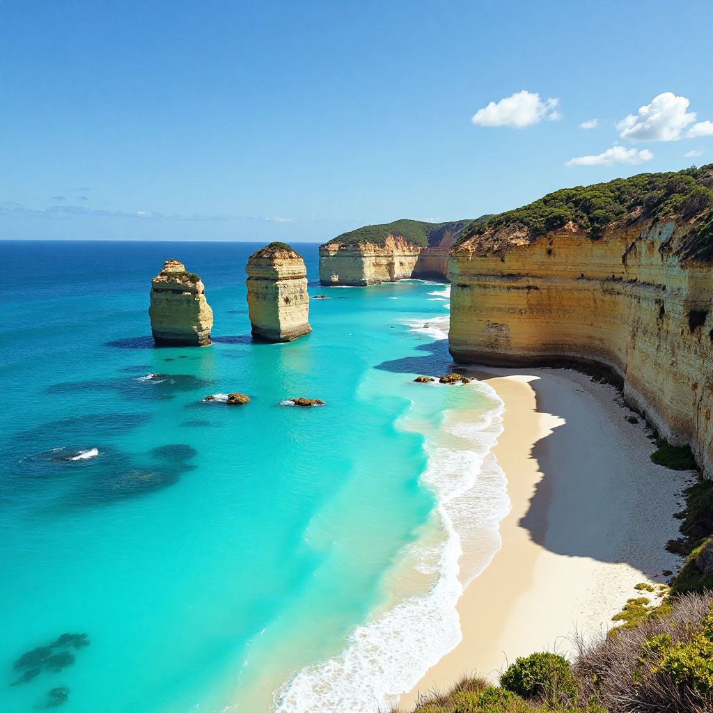 Australian coastal landscape with turquoise water